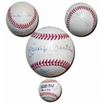 Mickey Mantle Willie Mays Duke Snider signed National League Baseball JSA Authenticated